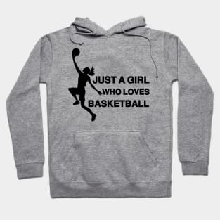 Just a Girl Who Loves Basketball Hoodie